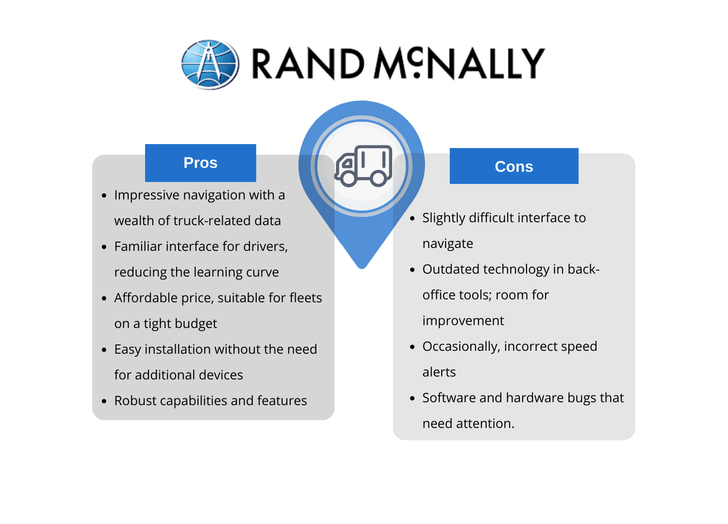 Rand McNally TND 760 pro and cons